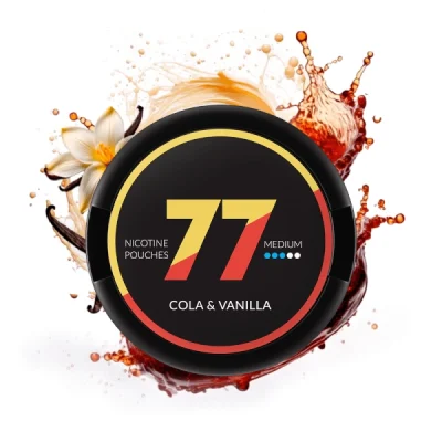 77 Nicotine Pouches Cola Vanilla Medium