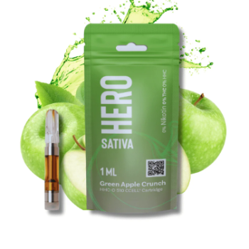 CARTUCHOS HERO THCJD SATIVA GREEN APPLE CRUNCH 1ML