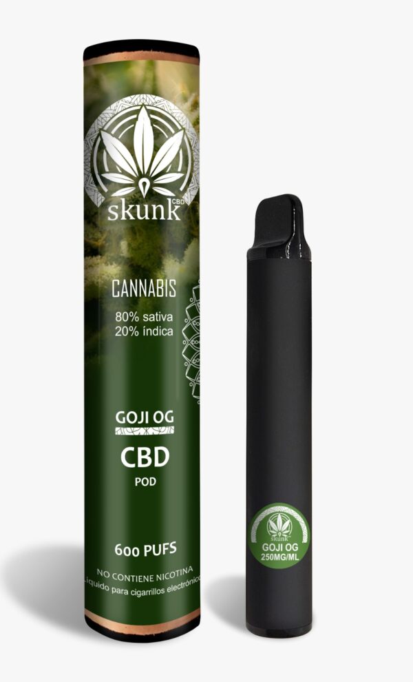 CBD DESECHABLE SKUNK GOJI OG ONLY TERPENS 5% 600PUFFS