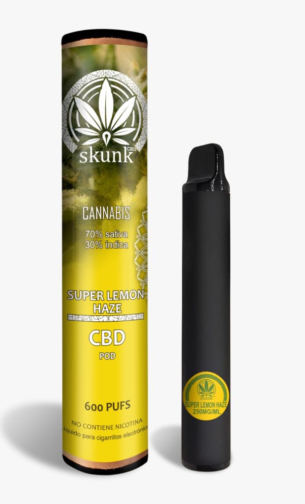 CBD DESECHABLE SKUNK LEMON HAZE ONLY TERPENS 5% 600PUFFS