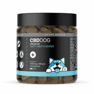 Golosinas de carne aisladas de CBD para perros, 1000 mg-165 piezas