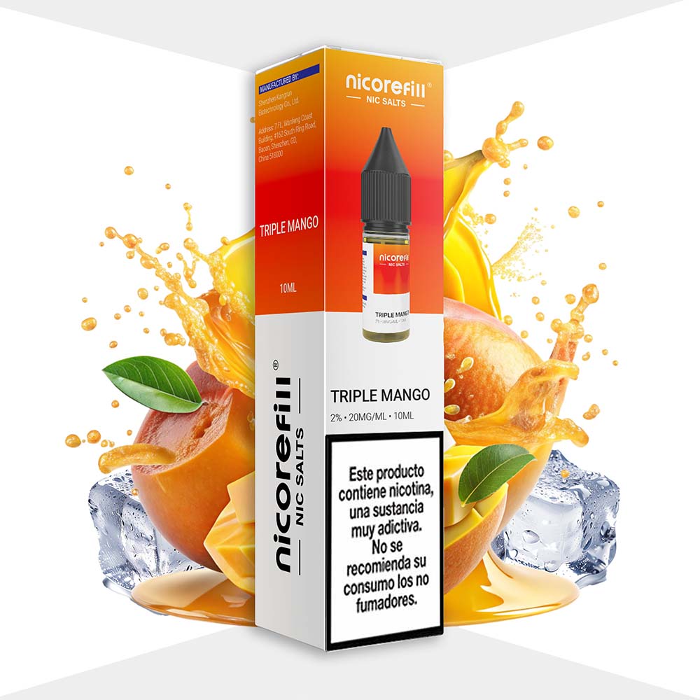 Nicorefill Triple Mango - Nic Salts 10ml - Pack 5 Unidades 1 Nicorefill Triple Mango - Nic Salts 10ml - Pack 5 Unidades