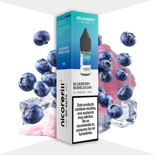 Nicorefill Blueberry Bubblegum - Nic Salts 10ml - Pack 5 Unidades