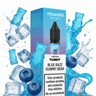Nicorefill Blue Razz Gummy Bear - Nic Salts 10ml – Pack 5 Unidades