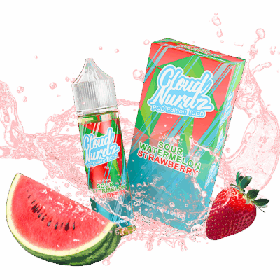 CLOUDNURDZ SOUR WATERMELON STRAWBERRY ICED 20/60ML