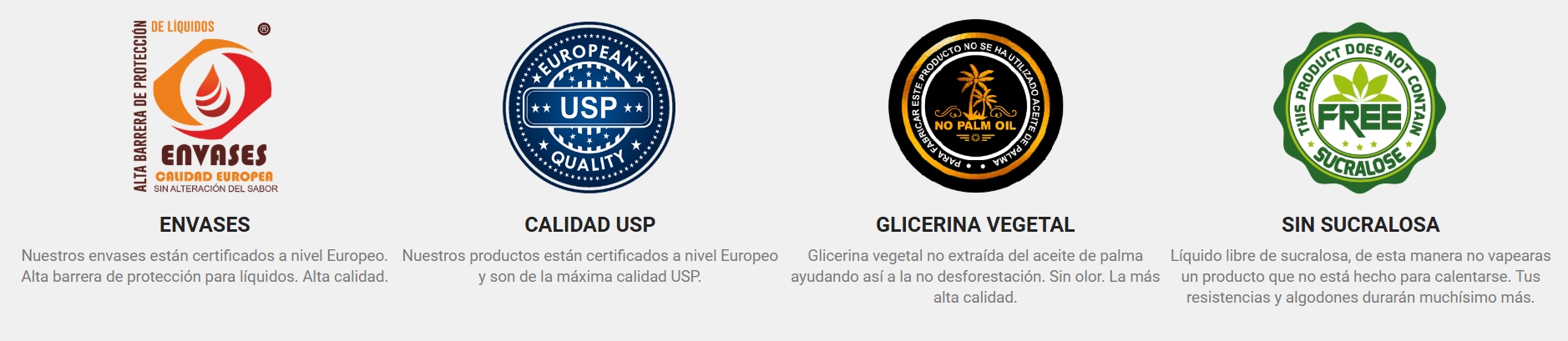 Inicio 9 certificado de calidad e liquids vapeo longfills