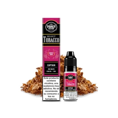 Dinner Lady Salts Select Tobacco Captain 10ml