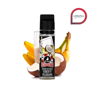 Drops Poker Fruits Batido de Coco Plátano Longfill 8ml