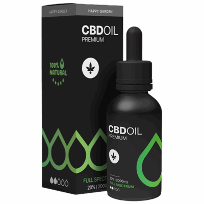 Happy Garden CBD Aceite de CBD al 20% – 10ml - Full Spectrum - Aceite MCT