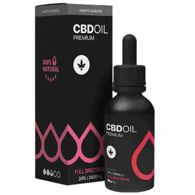 Happy Garden CBD Aceite de CBD al 24% – 10ml - Full Spectrum - Aceite MCT