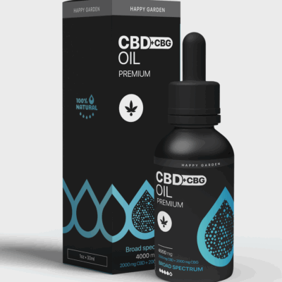 Happy Garden CBD+CBG Aceite de CBD – 4000 – 30ml -Broad Spectrum - Aceite MCT