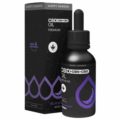 Happy Garden CBD+CBG+CBN Aceite de CBD – 4000 – 30ml -Broad Spectrum - Aceite MCT